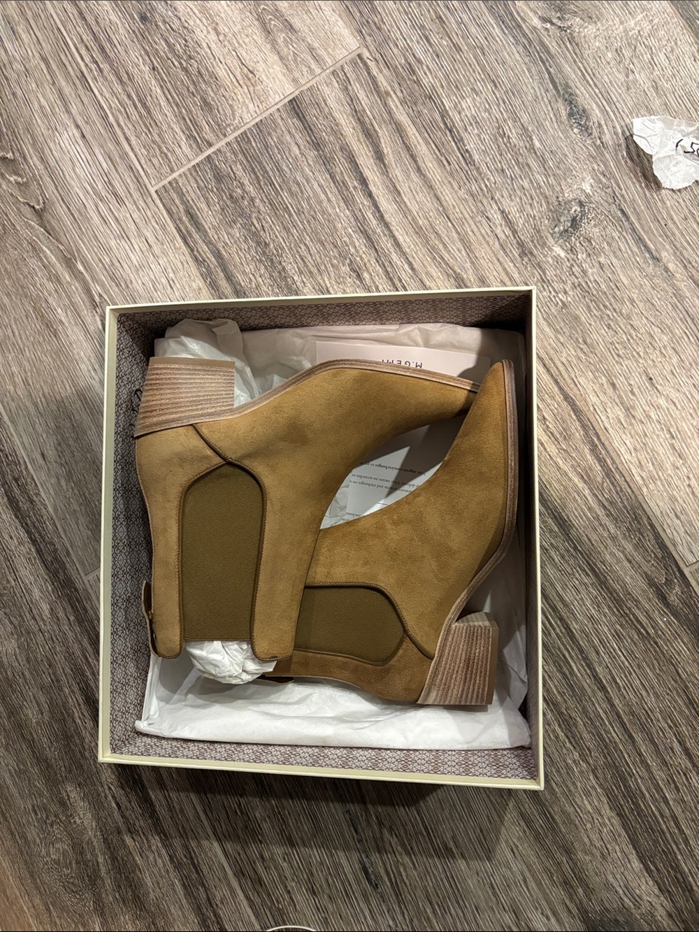 M.Gemi Women's Cutout Chelsea Booties in Tan